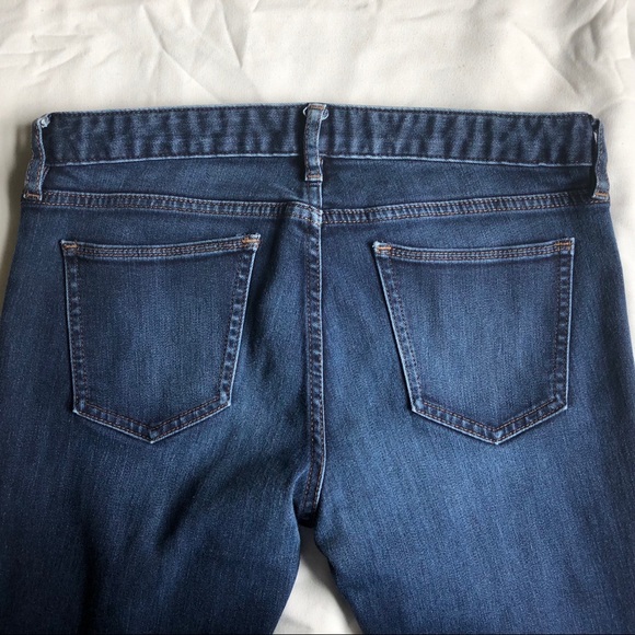 Uniqlo Dark Blue Rinse Whiskering Skinny Jeans - Picture 3 of 8
